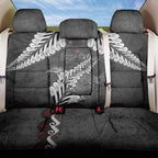 New Zealand Weka Personalised Back Car Seat Cover Aotearoa Hen Silver Fern Maori Pattern