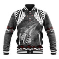 New Zealand Weka Personalised Baseball Jacket Aotearoa Hen Silver Fern Maori Pattern