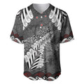 New Zealand Weka Personalised Baseball Jersey Aotearoa Hen Silver Fern Maori Pattern