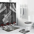 New Zealand Weka Personalised Bathroom Set Aotearoa Hen Silver Fern Maori Pattern