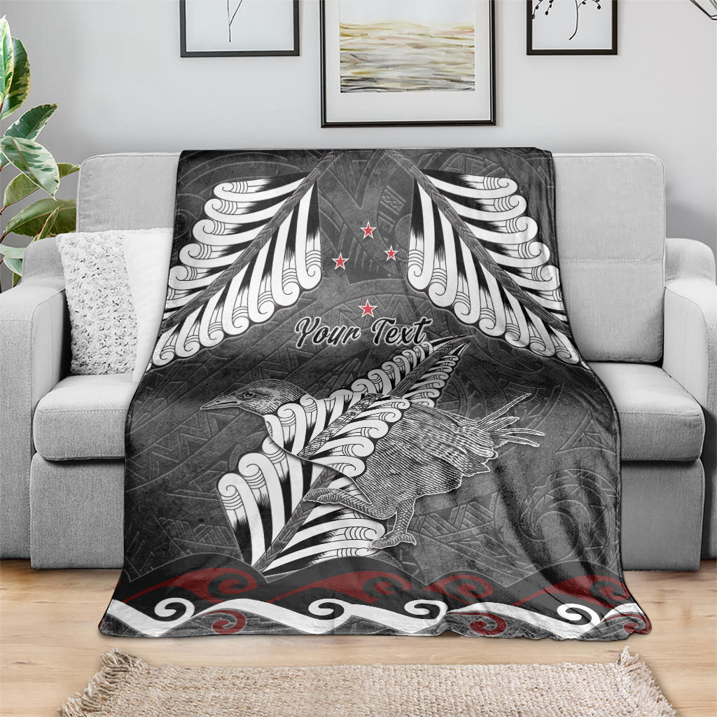 New Zealand Weka Personalised Blanket Aotearoa Hen Silver Fern Maori Pattern