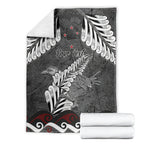 New Zealand Weka Personalised Blanket Aotearoa Hen Silver Fern Maori Pattern