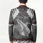 New Zealand Weka Personalised Blazer Aotearoa Hen Silver Fern Maori Pattern