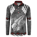 New Zealand Weka Personalised Button Sweatshirt Aotearoa Hen Silver Fern Maori Pattern