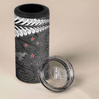 New Zealand Weka Personalised 4 in 1 Can Cooler Tumbler Aotearoa Hen Silver Fern Maori Pattern