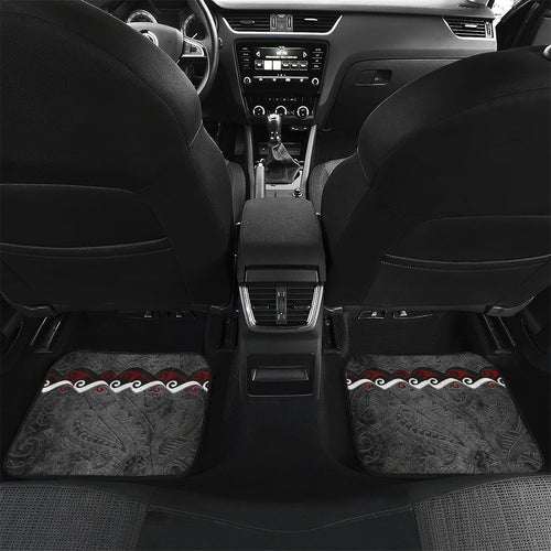 New Zealand Weka Personalised Car Mats Aotearoa Hen Silver Fern Maori Pattern