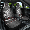 New Zealand Weka Personalised Car Seat Cover Aotearoa Hen Silver Fern Maori Pattern