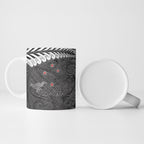 New Zealand Weka Personalised Ceramic Mug Aotearoa Hen Silver Fern Maori Pattern