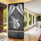 New Zealand Weka Personalised Door Cover Aotearoa Hen Silver Fern Maori Pattern