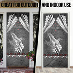 New Zealand Weka Personalised Door Cover Aotearoa Hen Silver Fern Maori Pattern