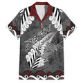 New Zealand Weka Personalised Family Matching Long Sleeve Bodycon Dress and Hawaiian Shirt Aotearoa Hen Silver Fern Maori Pattern