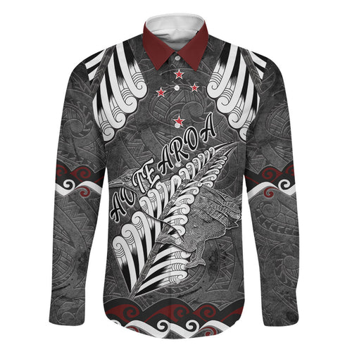 New Zealand Weka Personalised Family Matching Mermaid Dress and Hawaiian Shirt Aotearoa Hen Silver Fern Maori Pattern