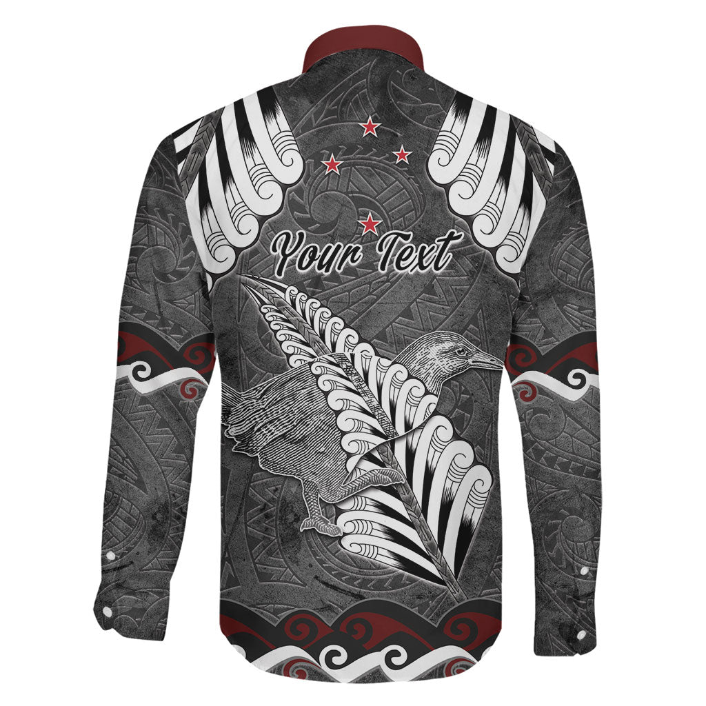 New Zealand Weka Personalised Family Matching Short Sleeve Bodycon Dress and Hawaiian Shirt Aotearoa Hen Silver Fern Maori Pattern