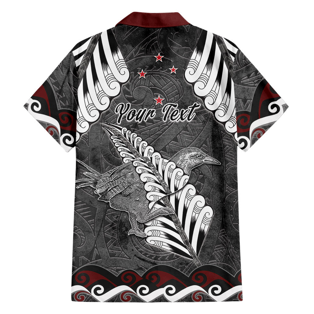 New Zealand Weka Personalised Family Matching Summer Maxi Dress and Hawaiian Shirt Aotearoa Hen Silver Fern Maori Pattern