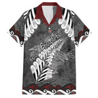 New Zealand Weka Personalised Hawaiian Shirt Aotearoa Hen Silver Fern Maori Pattern