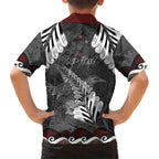 New Zealand Weka Personalised Hawaiian Shirt Aotearoa Hen Silver Fern Maori Pattern