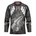New Zealand Weka Personalised Hockey Jersey Aotearoa Hen Silver Fern Maori Pattern