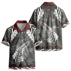 New Zealand Weka Personalised Kid Hawaiian Shirt Aotearoa Hen Silver Fern Maori Pattern LT22