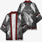 New Zealand Weka Personalised Kimono Aotearoa Hen Silver Fern Maori Pattern