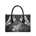 New Zealand Weka Personalised Leather Bag Aotearoa Hen Silver Fern Maori Pattern