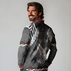 New Zealand Weka Personalised Long Sleeve Polo Shirt Aotearoa Hen Silver Fern Maori Pattern