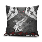 New Zealand Weka Personalised Pillow Cover Aotearoa Hen Silver Fern Maori Pattern