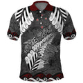 New Zealand Weka Personalised Polo Shirt Aotearoa Hen Silver Fern Maori Pattern
