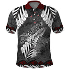New Zealand Weka Personalised Polo Shirt Aotearoa Hen Silver Fern Maori Pattern