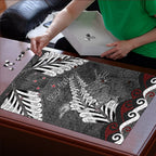 New Zealand Weka Personalised Puzzle Aotearoa Hen Silver Fern Maori Pattern