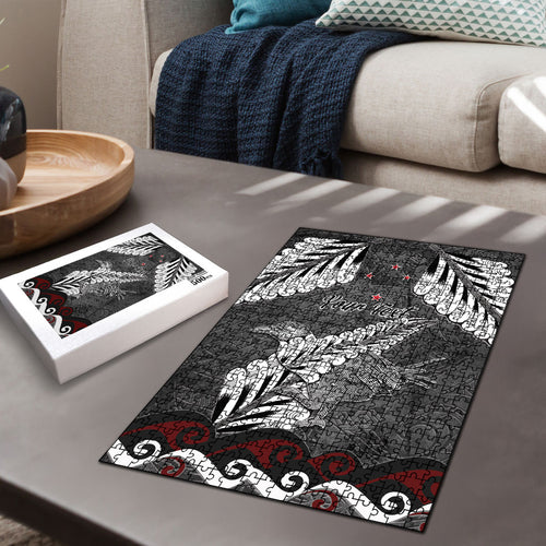 New Zealand Weka Personalised Puzzle Aotearoa Hen Silver Fern Maori Pattern
