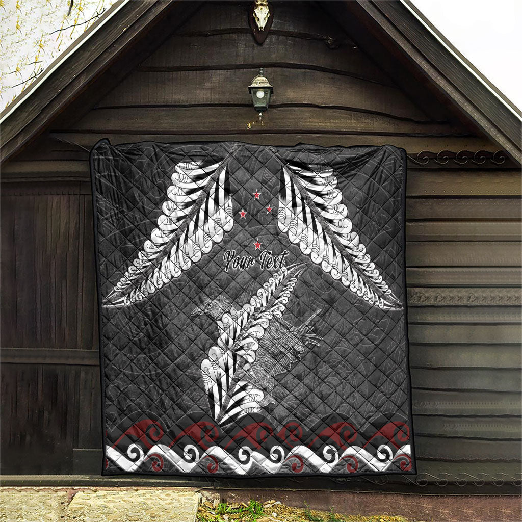 New Zealand Weka Personalised Quilt Aotearoa Hen Silver Fern Maori Pattern