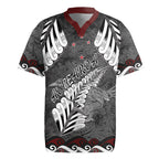 New Zealand Weka Personalised Rugby Jersey Aotearoa Hen Silver Fern Maori Pattern