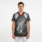 New Zealand Weka Personalised Scrub Top Aotearoa Hen Silver Fern Maori Pattern