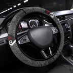 New Zealand Weka Steering Wheel Cover Aotearoa Hen Silver Fern Maori Pattern