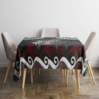 New Zealand Weka Personalised Tablecloth Aotearoa Hen Silver Fern Maori Pattern