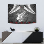New Zealand Weka Personalised Tapestry Aotearoa Hen Silver Fern Maori Pattern