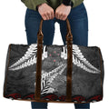 New Zealand Weka Personalised Travel Bag Aotearoa Hen Silver Fern Maori Pattern
