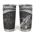 New Zealand Weka Personalised Tumbler Cup Aotearoa Hen Silver Fern Maori Pattern