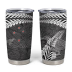New Zealand Weka Personalised Tumbler Cup Aotearoa Hen Silver Fern Maori Pattern