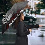 New Zealand Weka Personalised Umbrella Aotearoa Hen Silver Fern Maori Pattern