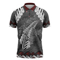New Zealand Weka Personalised Zipper Polo Shirt Aotearoa Hen Silver Fern Maori Pattern
