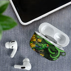 New Zealand Parakeet Bird AirPods Case Maori Kakariki Kowhai Maori Pattern