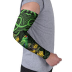 New Zealand Parakeet Bird Arm Sleeves Maori Kakariki Kowhai Maori Pattern