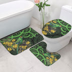 New Zealand Parakeet Bird Bathroom Set Maori Kakariki Kowhai Maori Pattern