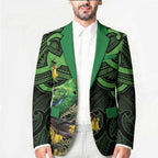 New Zealand Parakeet Bird Blazer Maori Kakariki Kowhai Maori Pattern