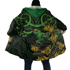 New Zealand Parakeet Bird Cloak Maori Kakariki Kowhai Maori Pattern