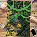 New Zealand Parakeet Bird Puzzle Maori Kakariki Kowhai Maori Pattern