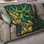 New Zealand Parakeet Bird Quilt Maori Kakariki Kowhai Maori Pattern