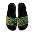 New Zealand Parakeet Bird Slide Sandals Maori Kakariki Kowhai Maori Pattern