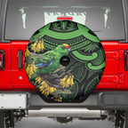 New Zealand Parakeet Bird Spare Tire Cover Maori Kakariki Kowhai Maori Pattern